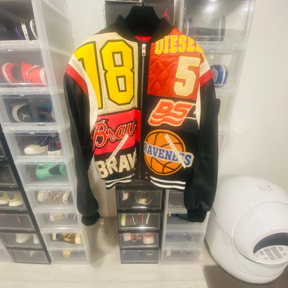 Colorful Patchwork Varsity Jacket